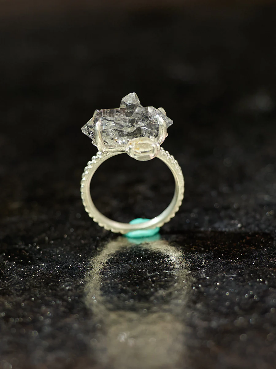 2_5_879cf3ca-43c0-4673-849a-95746c3a9c32 Healing Through Balance Shining Diamond Crystal Silver Rings - Image 1