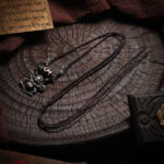 Tibetan Vintage Garuda Pendant Handwoven Dzi Bead Necklace Amulet Accessory